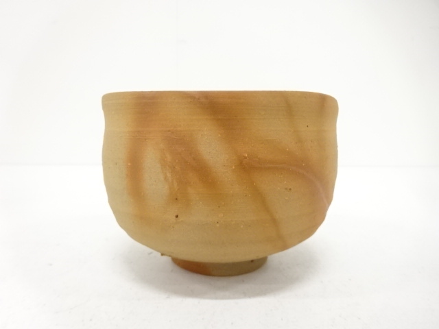  作家物　備前焼　緋襷　茶碗